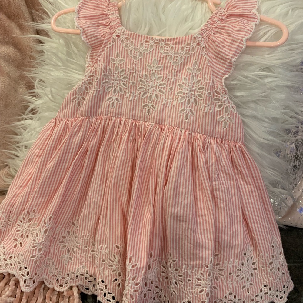 Pink Striped Baby Dress